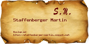 Staffenberger Martin névjegykártya